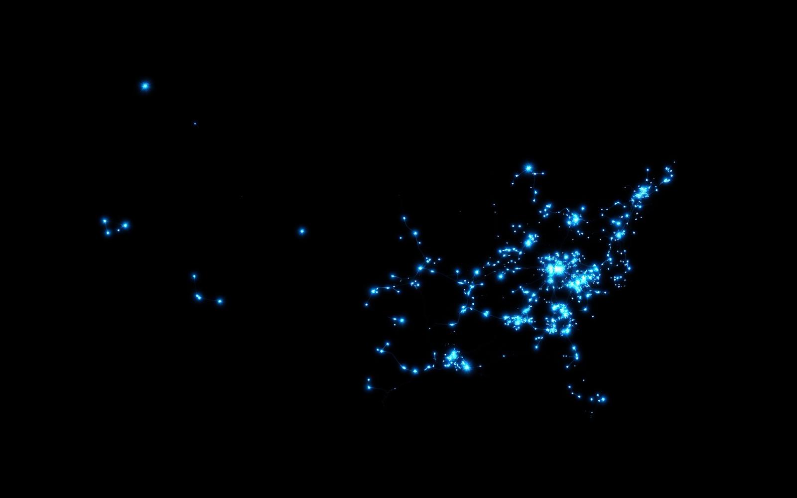 Abstract US grid network visualization